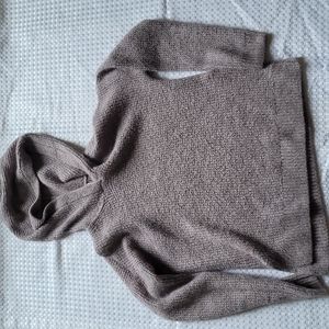 Old Navy beige hooded sweater-Girls M
